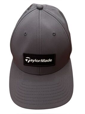 TaylorMade Golf Lifestyle Cage Patch Logo Hat One Size Snapback Gray
